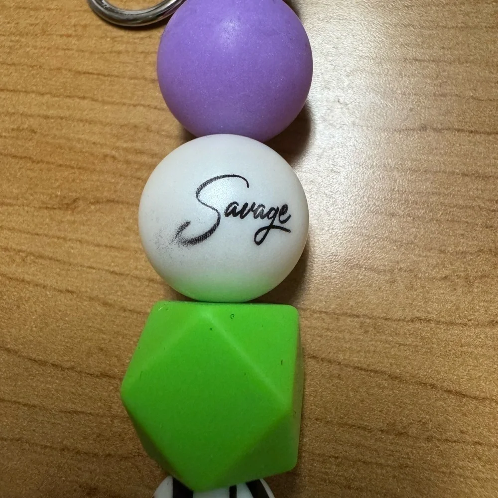 Savage Beaded Keychain